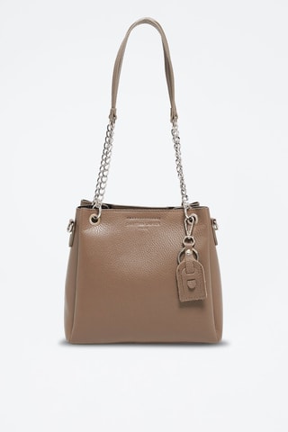 Sac à main en cuir Rachel - Taupe