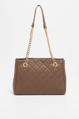 Sac porté épaule en cuir Pauline - Taupe