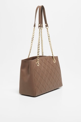 Sac porté épaule en cuir Pauline - Taupe