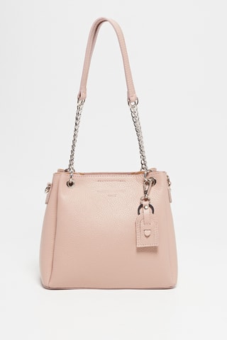 Sac porté épaule en cuir Rachel - Beige