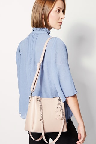 Sac porté épaule en cuir Rachel - Beige