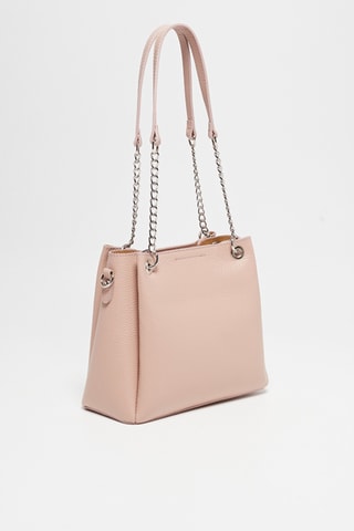 Sac porté épaule en cuir Rachel - Beige