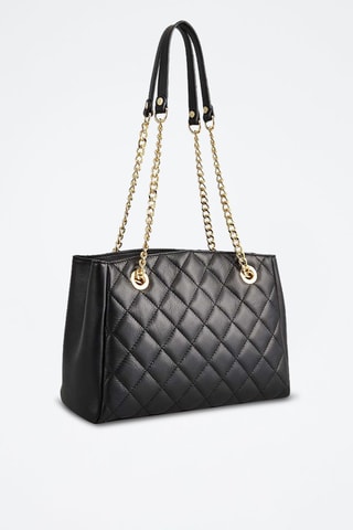 Sac porté épaule en cuir Pauline - Noir