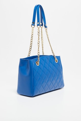 Sac porté épaule en cuir Pauline - Bleu