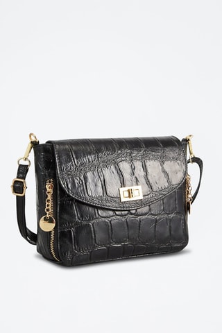 Sac bandoulière en cuir Flory - Noir
