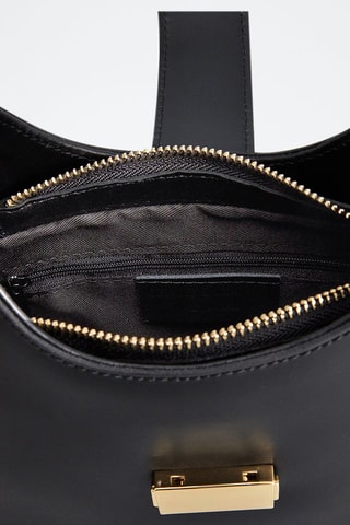 Sac bandoulière en cuir Hely - Noir