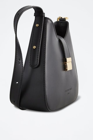 Sac bandoulière en cuir Hely - Noir