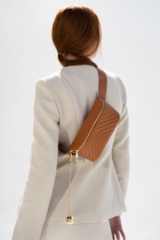 Sac banane en cuir Manel - Camel