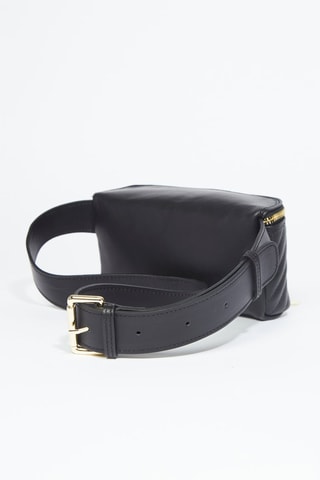 Sac banane en cuir Manel - Noir