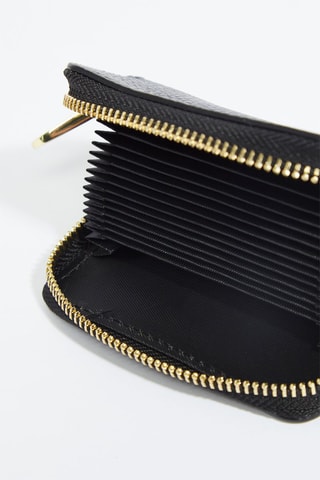 Porte-monnaie en cuir Reya - Noir