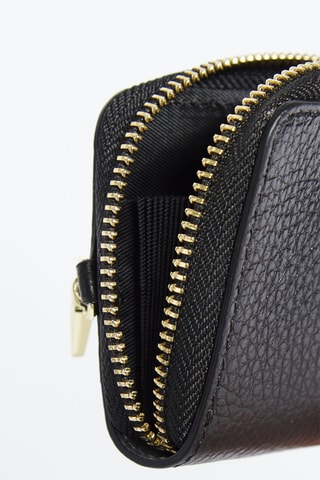 Porte-monnaie en cuir Reya - Noir
