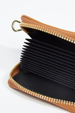 Porte-monnaie en cuir Reya - Camel