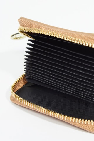 Porte-monnaie en cuir Reya - Beige