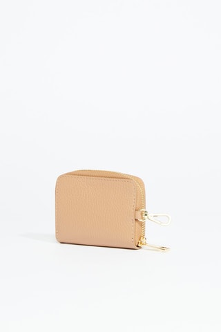 Porte-monnaie en cuir Reya - Beige