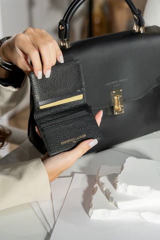 Porte-cartes en cuir Sonia - Noir