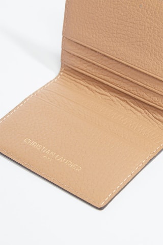 Porte-cartes en cuir Sonia - Beige