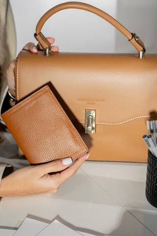 Porte-cartes en cuir Kenza - Camel