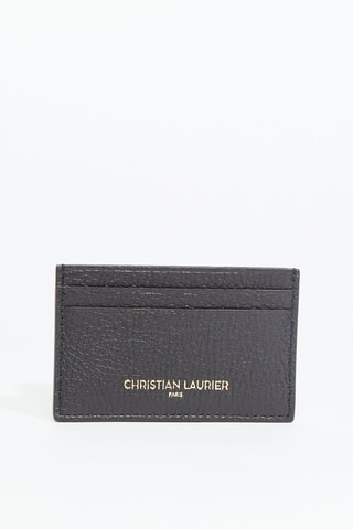 Porte-cartes en cuir Lydia - Noir