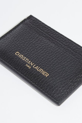 Porte-cartes en cuir Lydia - Noir