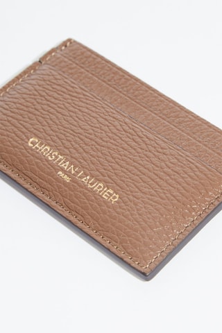 Porte-cartes en cuir Lydia - Taupe