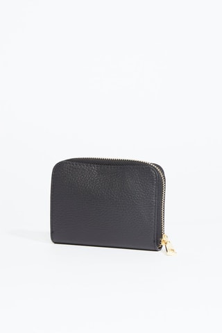 Portefeuille en cuir Jaida - Noir