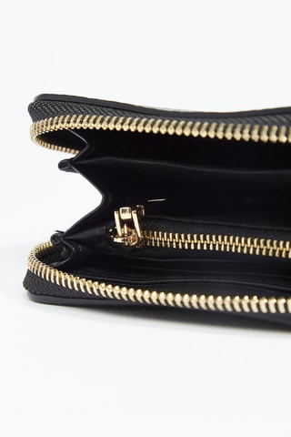 Portefeuille en cuir Jaida - Noir
