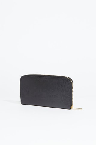 Portefeuille en cuir Hania - Noir
