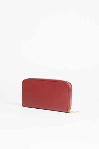 Portefeuille en cuir Hania - Rouge foncé