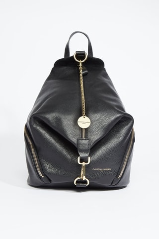 Sac à dos en cuir Racha - Noir