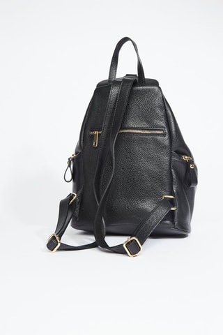 Sac à dos en cuir Racha - Noir