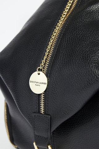 Sac à dos en cuir Racha - Noir