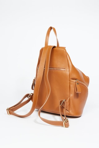 Sac à dos en cuir Racha - Camel