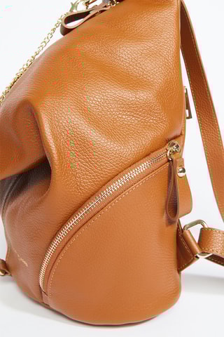 Sac à dos en cuir Racha - Camel