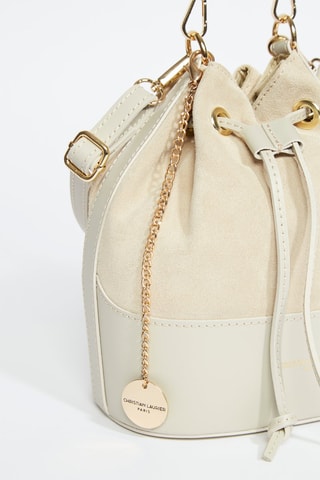 Sac seau en cuir Katy - Blanc