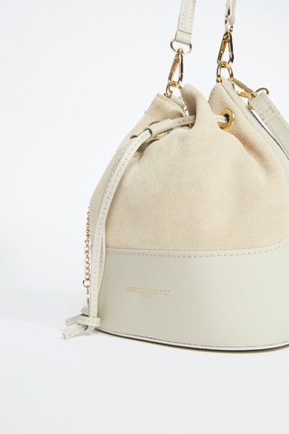 Sac seau en cuir Katy - Blanc