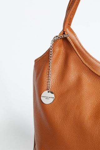 Sac porté épaule en cuir Bagi - Camel