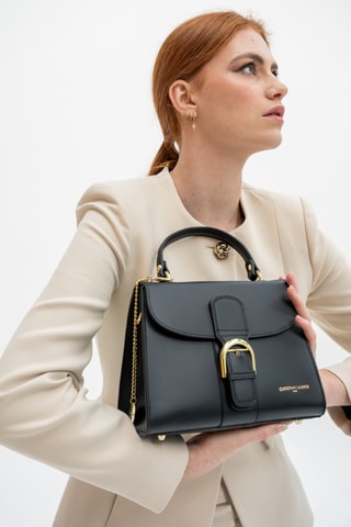 Sac bandoulière en cuir Allana - Noir