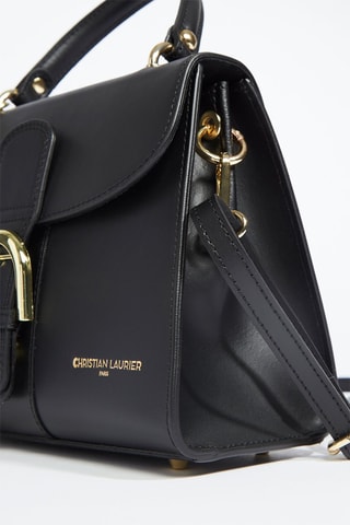 Sac bandoulière en cuir Allana - Noir