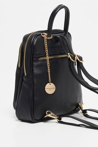 Sac à dos en cuir Capucine - Noir