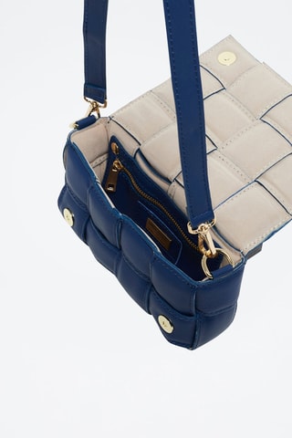 Sac bandoulière en cuir Atta - Bleu