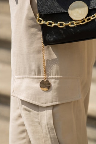 Sac bandoulière en cuir Alice - Noir