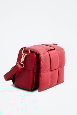 Sac bandoulière en cuir Lea - Rouge foncé