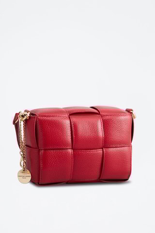 Sac bandoulière en cuir Lea - Rouge foncé
