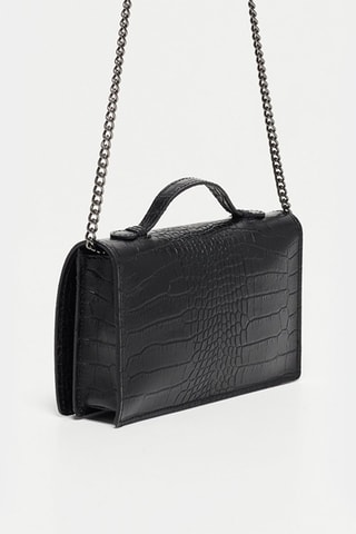 Sac bandoulière en cuir Stacy - Noir