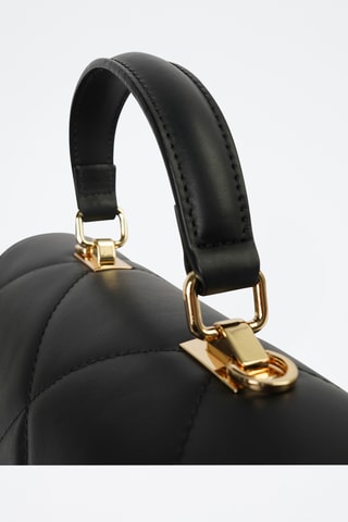 Sac à main en cuir Enya - Noir - Noir