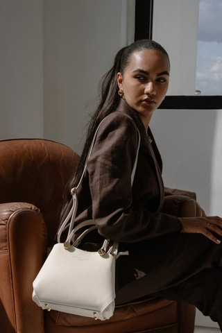 Sac à main en cuir Kiara - Blanc - Blanc