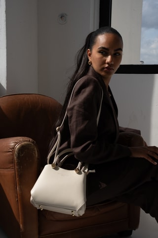 Sac à main en cuir Kiara - Blanc - Blanc