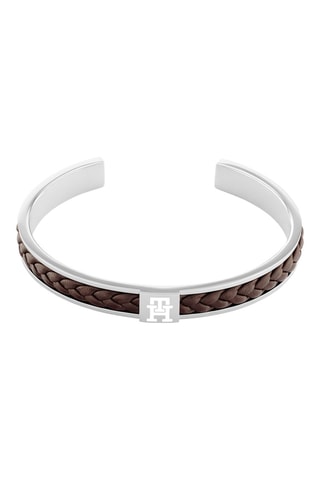 Open armband - Leer