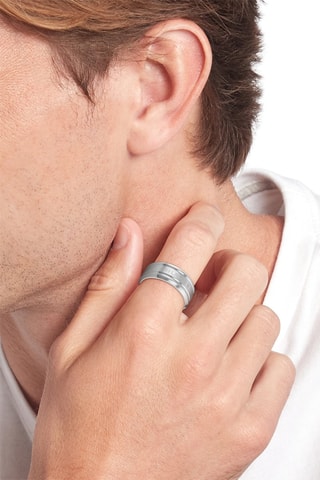 Ring - Zilverkleurig - Maat 64