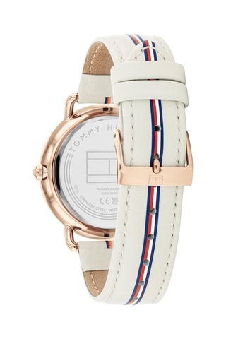 Leren Quartz Horloge - Beige en Goudkleurig